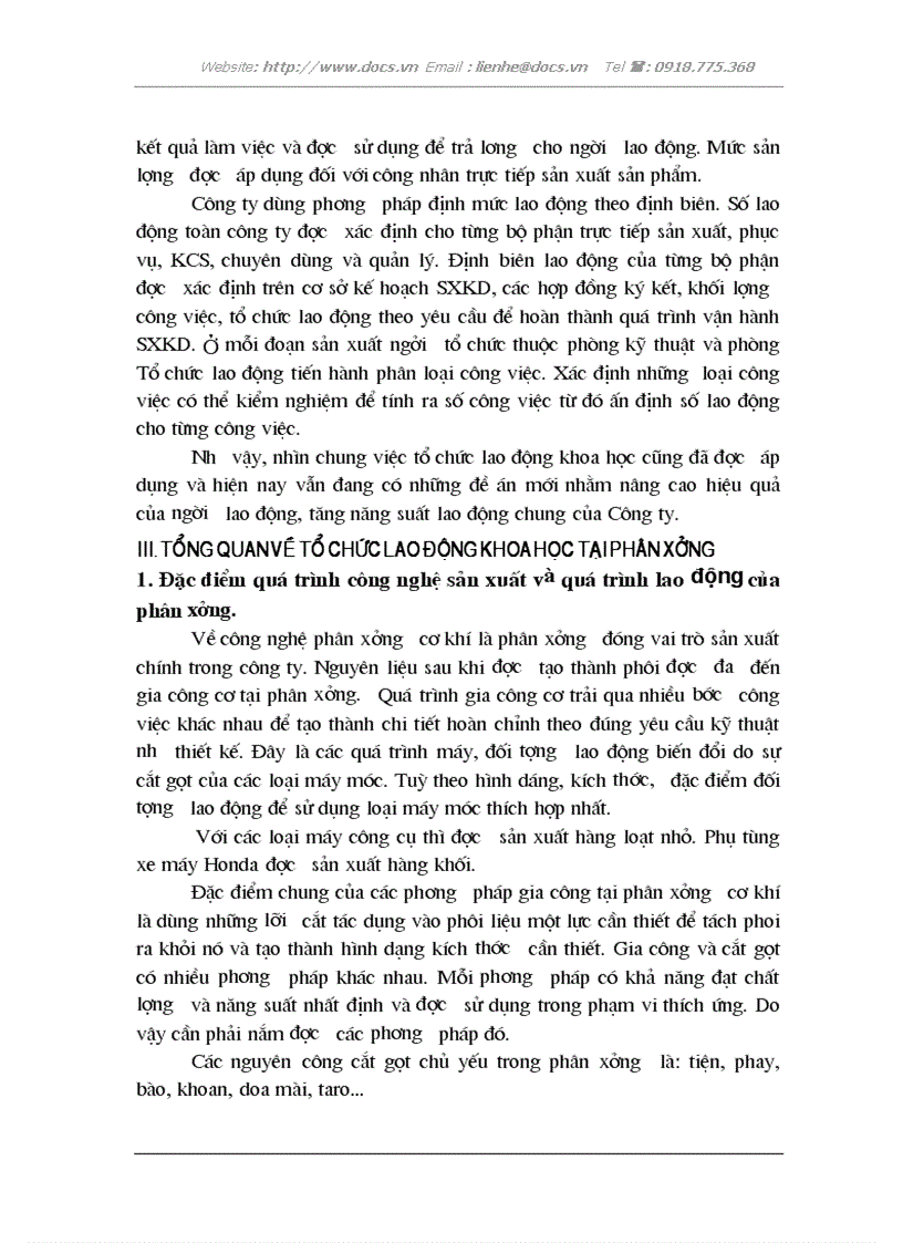 image for page Thực trạng trình độ tổ chức lao động khoa học tại phân xưởng cơ khí công ty cổ phần cơ khí chế tạo hải phòng