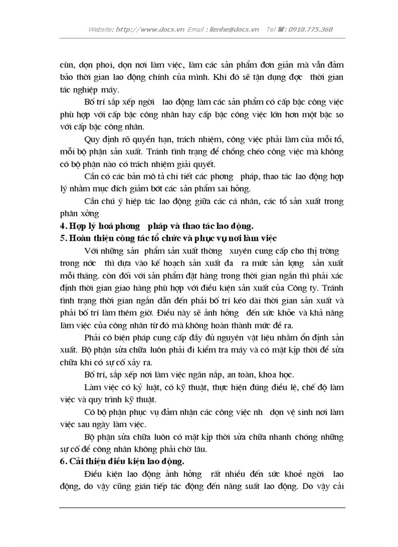 image for page Thực trạng trình độ tổ chức lao động khoa học tại phân xưởng cơ khí công ty cổ phần cơ khí chế tạo hải phòng