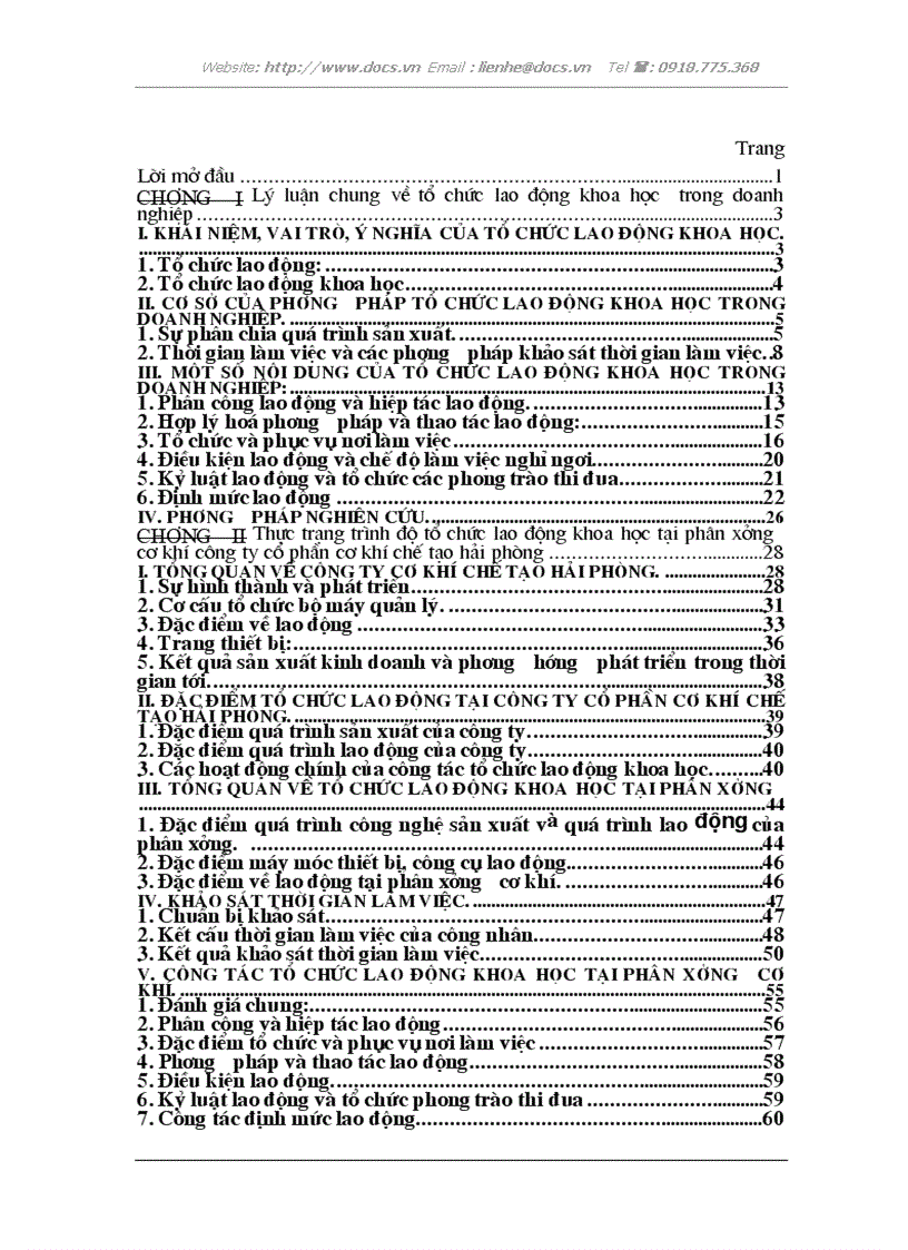 image for page Thực trạng trình độ tổ chức lao động khoa học tại phân xưởng cơ khí công ty cổ phần cơ khí chế tạo hải phòng