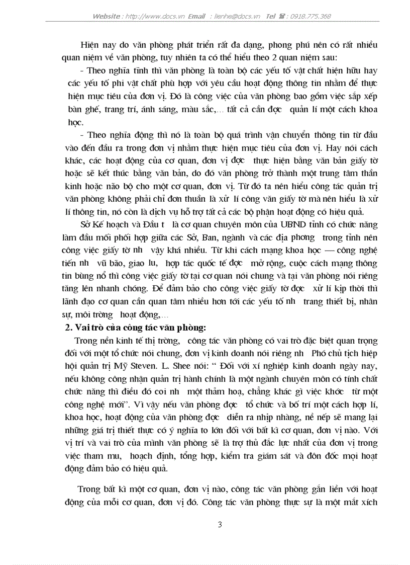 image for page Công tác quản trị văn phòng với việc nâng cao hiệu quả hoạt động của Sở Kế hoạch và Đầu tư tỉnh Quảng Bình
