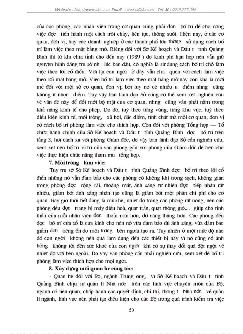 image for page Công tác quản trị văn phòng với việc nâng cao hiệu quả hoạt động của Sở Kế hoạch và Đầu tư tỉnh Quảng Bình