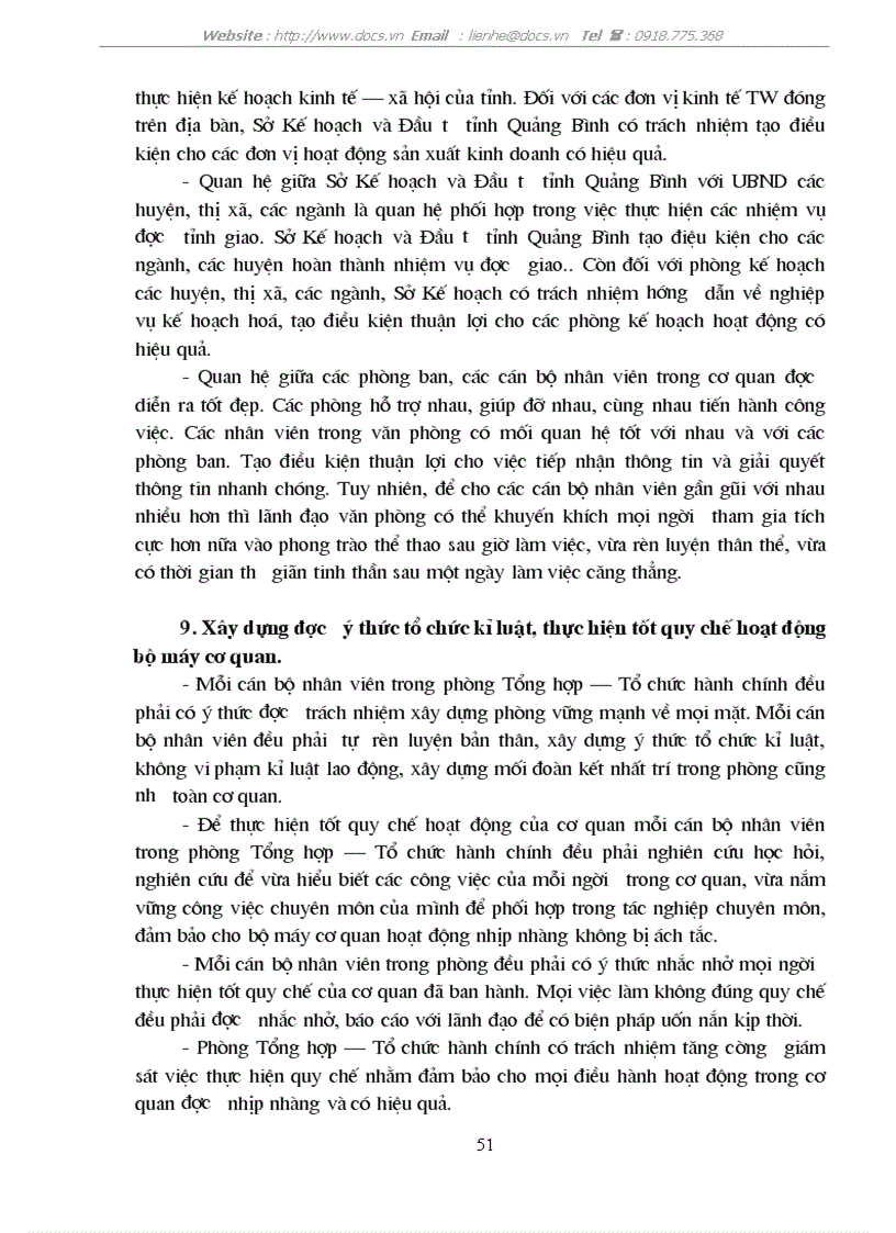 image for page Công tác quản trị văn phòng với việc nâng cao hiệu quả hoạt động của Sở Kế hoạch và Đầu tư tỉnh Quảng Bình