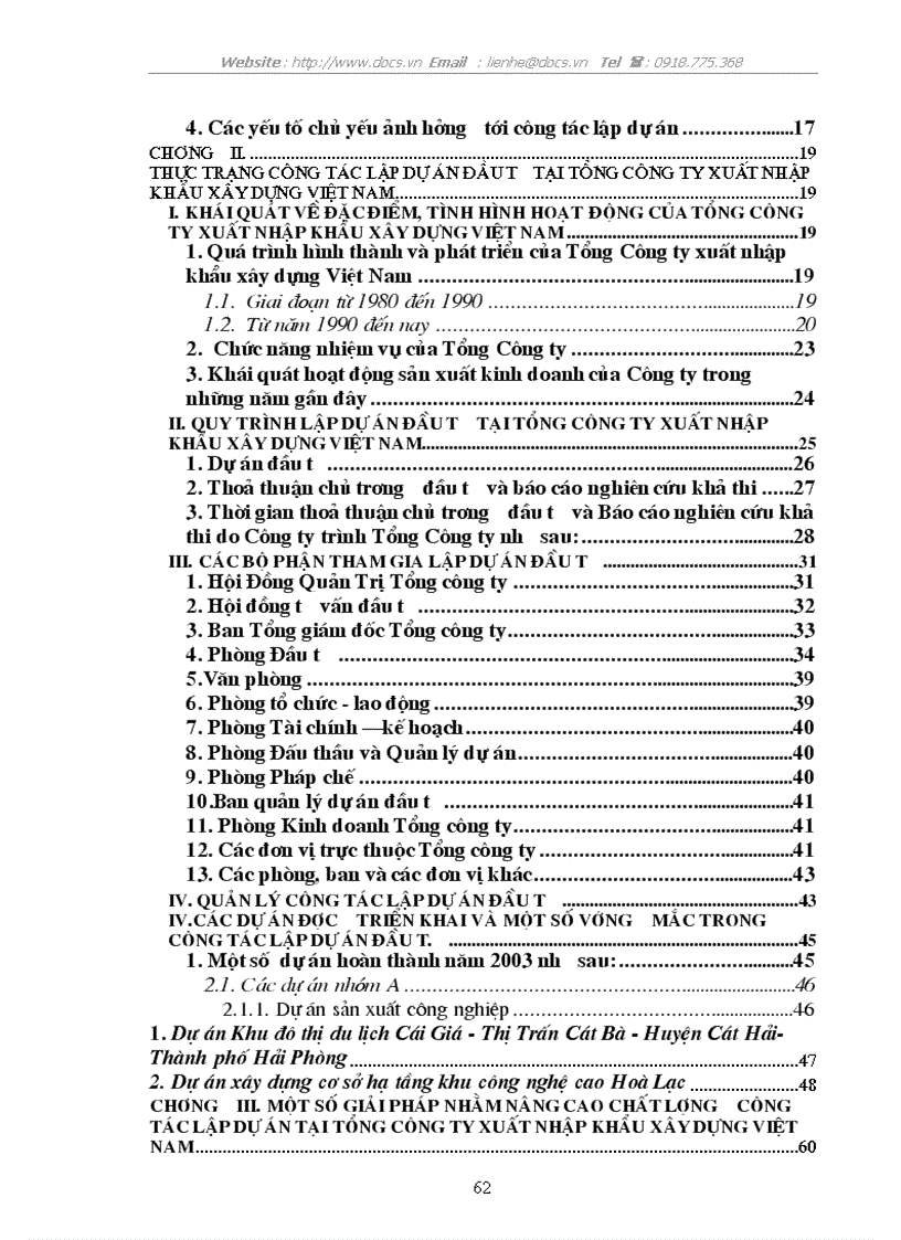image for page Một số giải pháp nhằm nâng cao chất lượng lập dự án tại Tổng Công ty xuất nhập khẩu xây dựng Việt Nam
