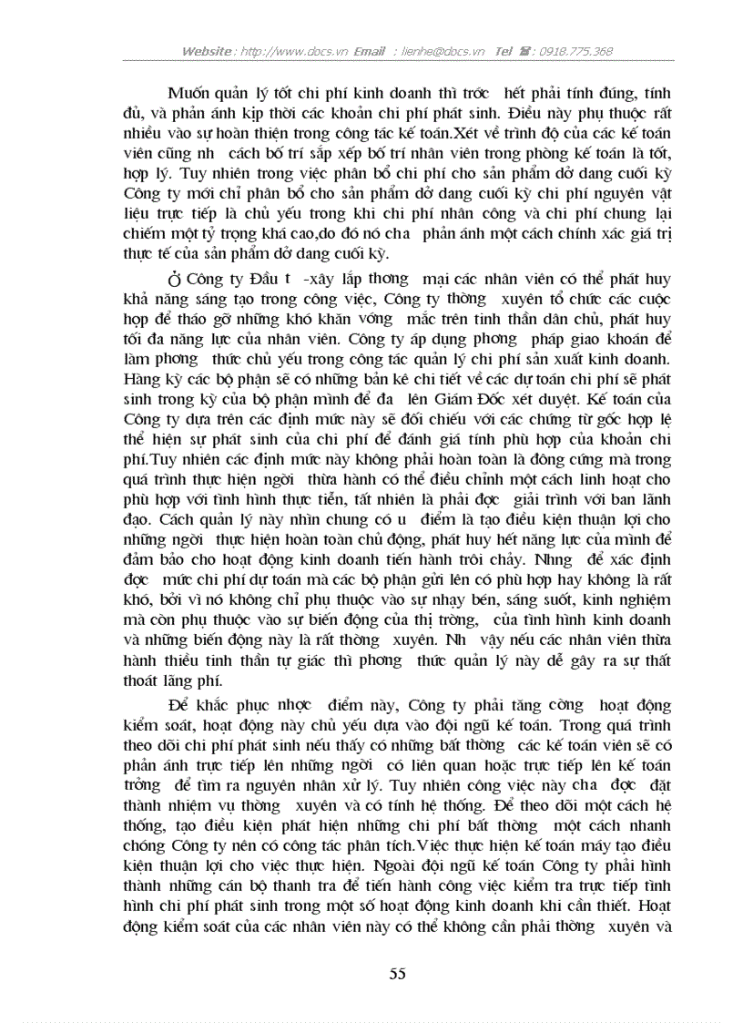 image for page Biện pháp giảm chi phí kinh doanh ở công ty Đầu Tư Xây lắp Thương Mại