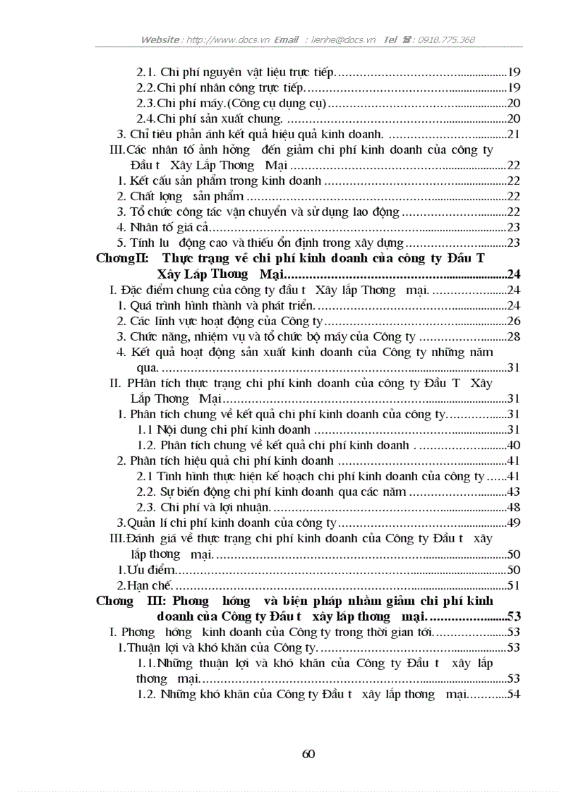 image for page Biện pháp giảm chi phí kinh doanh ở công ty Đầu Tư Xây lắp Thương Mại