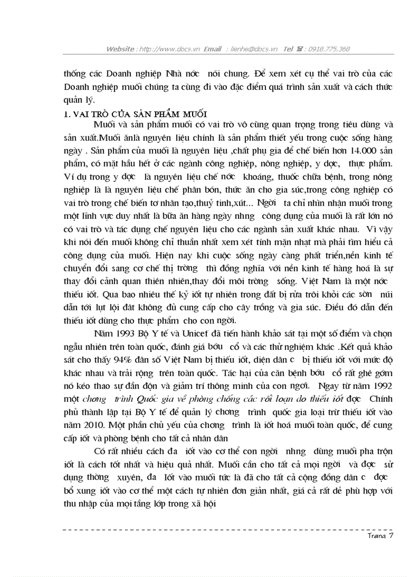 image for page 1số biện pháp góp phần nâng cao hiệu quả kinh doanh muối ở Tổng C ty Muối VN