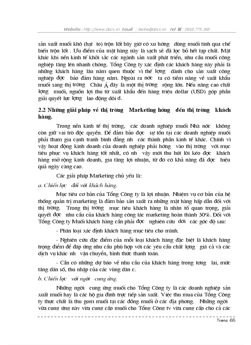 image for page 1số biện pháp góp phần nâng cao hiệu quả kinh doanh muối ở Tổng C ty Muối VN