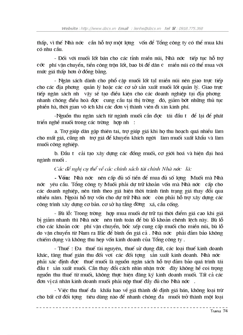 image for page 1số biện pháp góp phần nâng cao hiệu quả kinh doanh muối ở Tổng C ty Muối VN