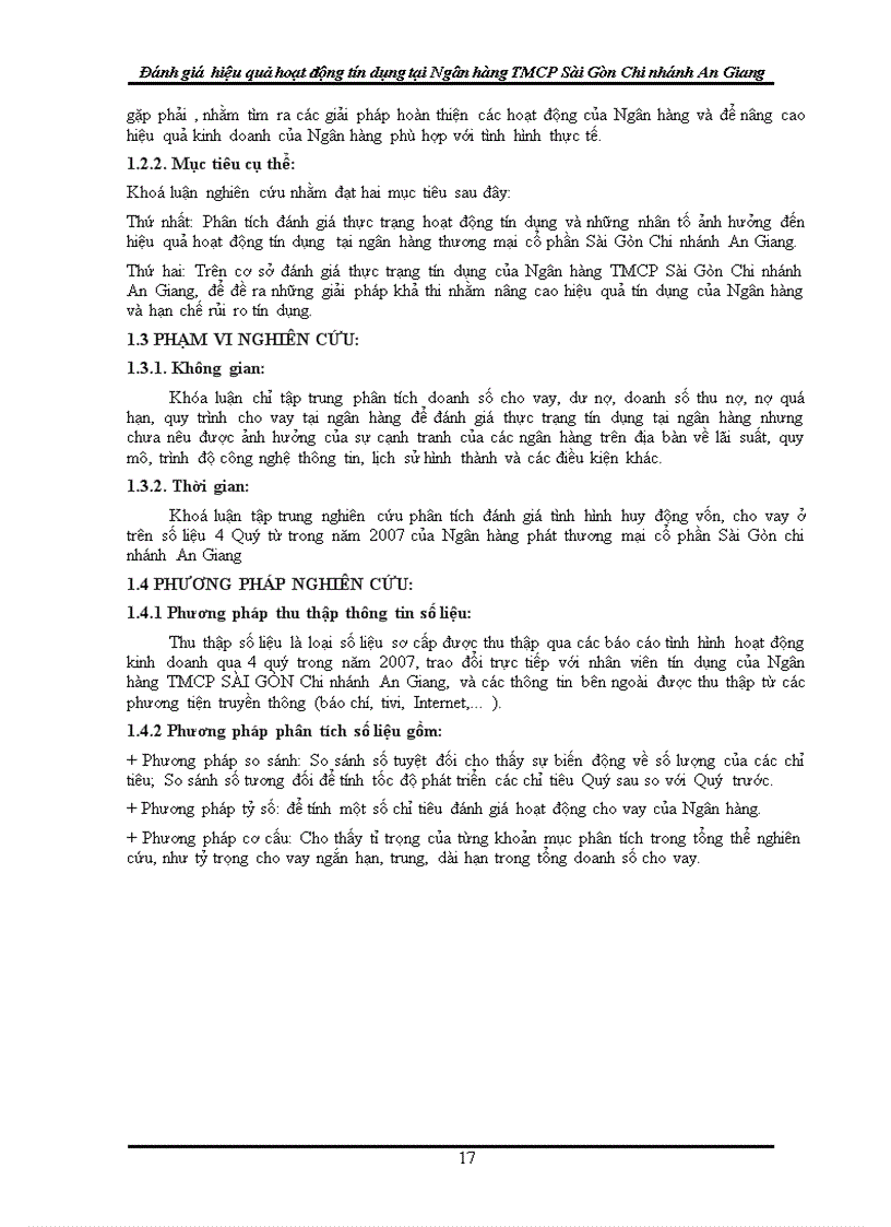 image for page Đánh giá hiệu quả tín dụng tại Ngân hàng TMCP Sài Gòn Chi nhánh An Giang