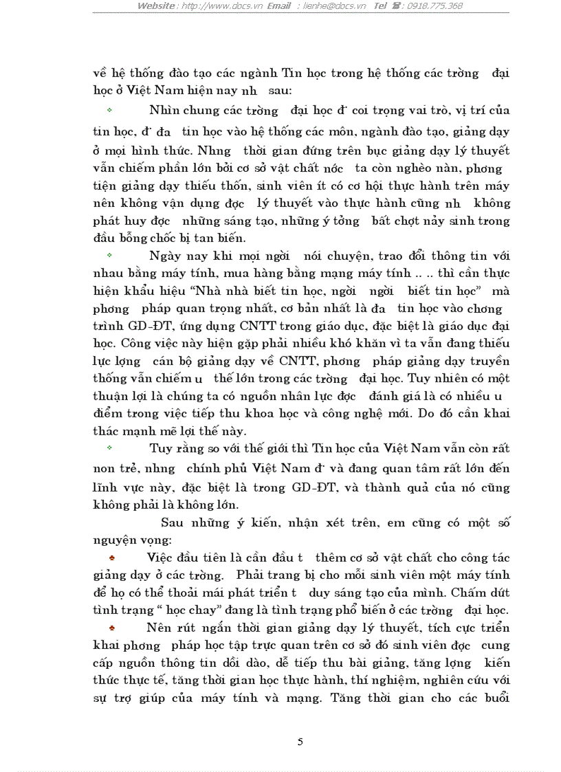 image for page Hệ thống đào tạo các ngành tin học trong hệ thống các trường đại học ở Việt Nam hiện nay