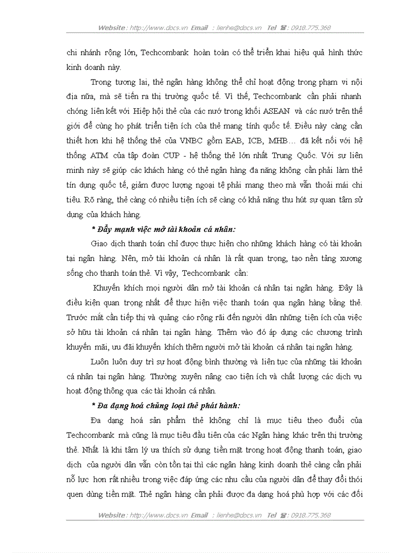 image for page Giải pháp phát triển hoạt động kinh doanh thẻ tại Ngân hàng thương mại cổ phần Kỹ thương Việt Nam Techcombank