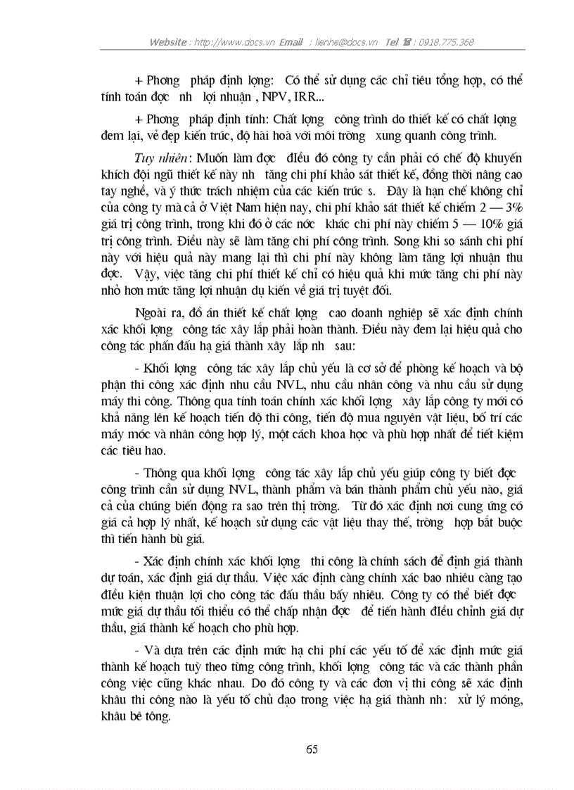 image for page Các giải pháp cơ bản góp phần hạ giá thành xây dựng công trình xây dựng ở Công ty xây dựng và phát triển nhà Hai Bà Trưng