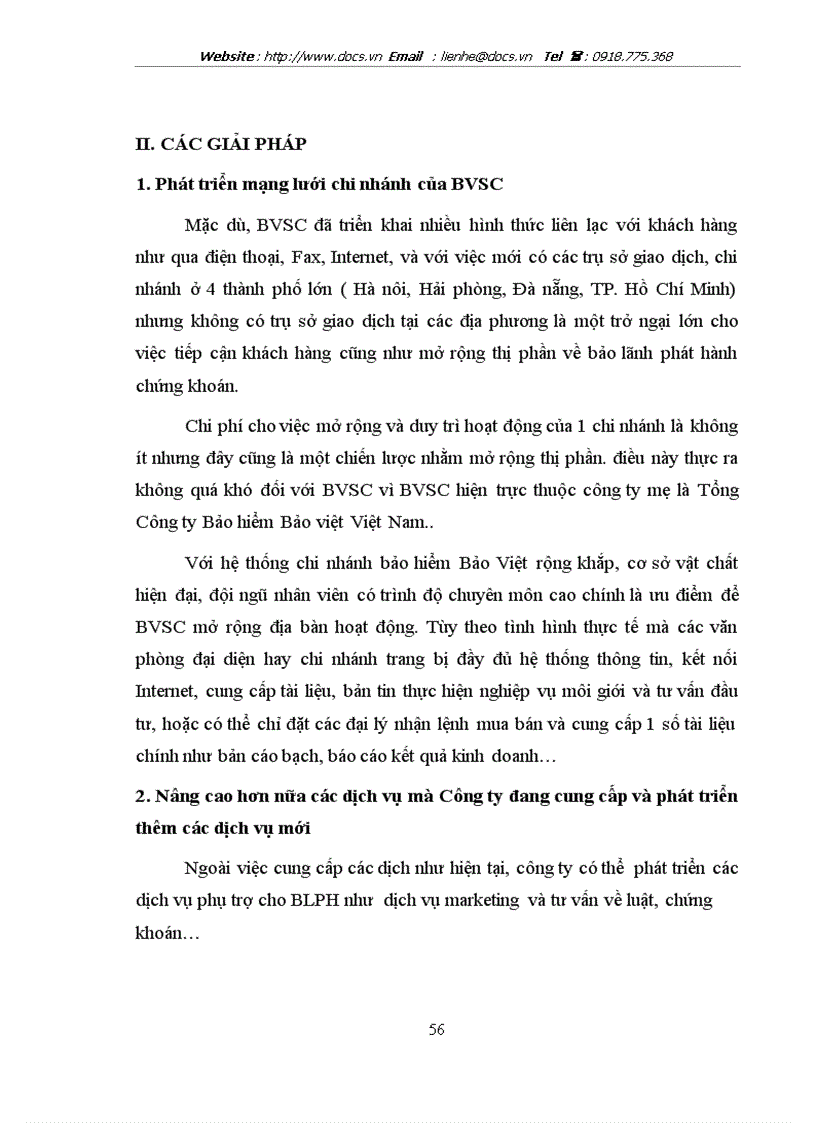 image for page Nâng cao hiệu quả hoạt động bảo lãnh phát hành ở C ty CP CK Bảo Việt BVSC