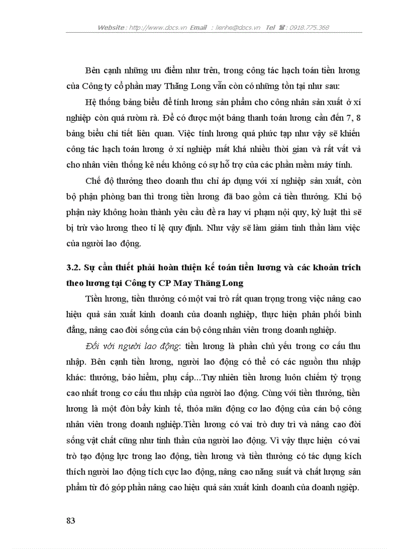 image for page Kế toán tiền lương các khoản trích theo lương tại C ty CP may Thăng Long