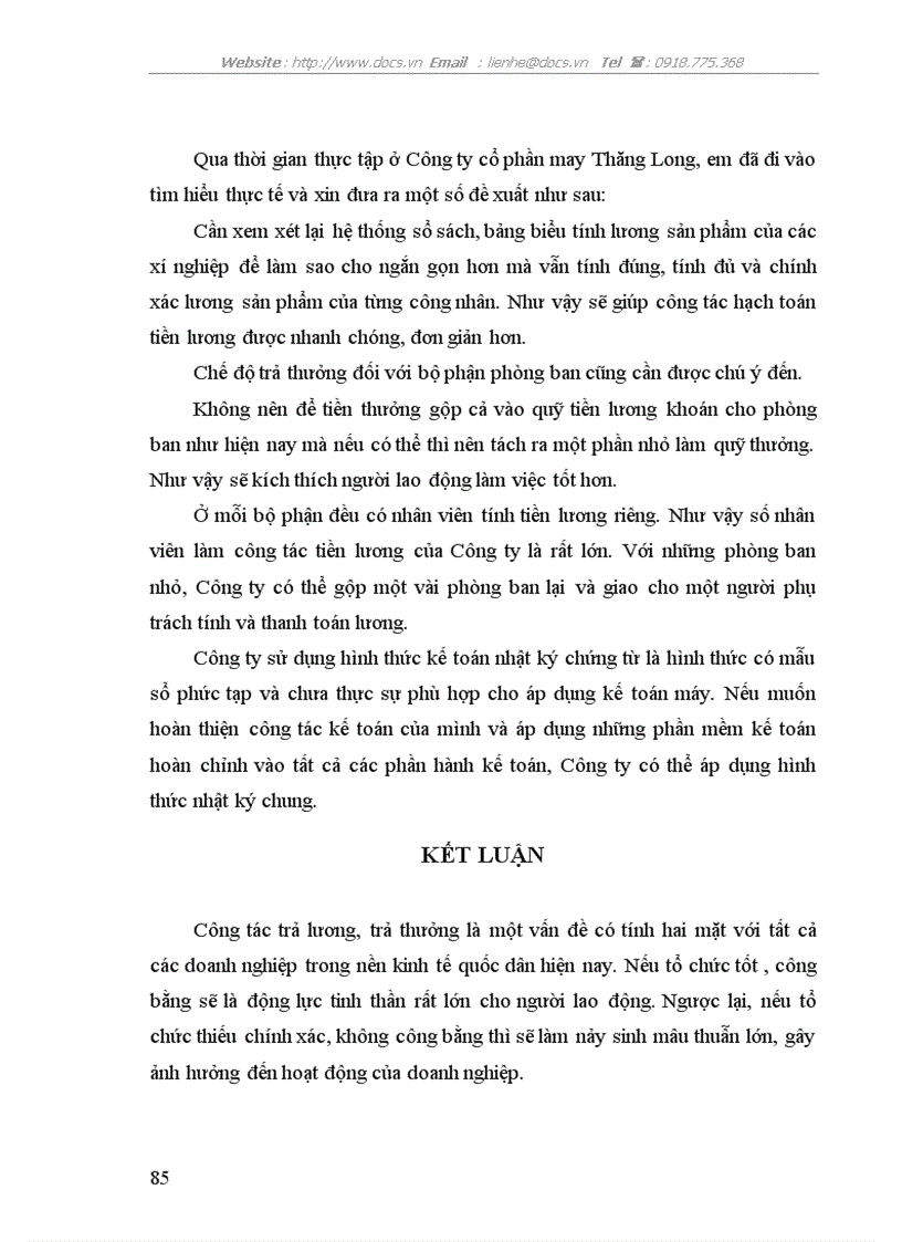image for page Kế toán tiền lương các khoản trích theo lương tại C ty CP may Thăng Long