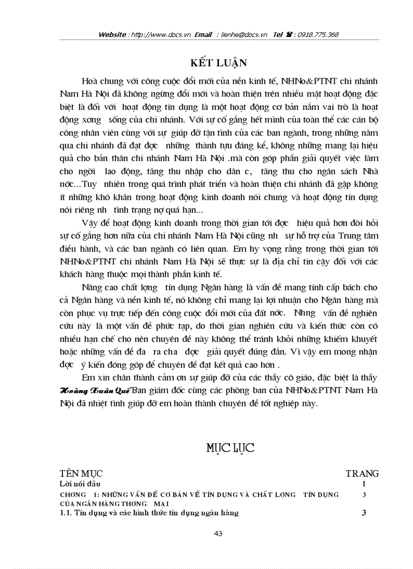 image for page Giải pháp nâng cao chất lượng tín dụng tại Chi nhánh ngânhàng NHNo PTNT AgriBank Nam Hà Nội