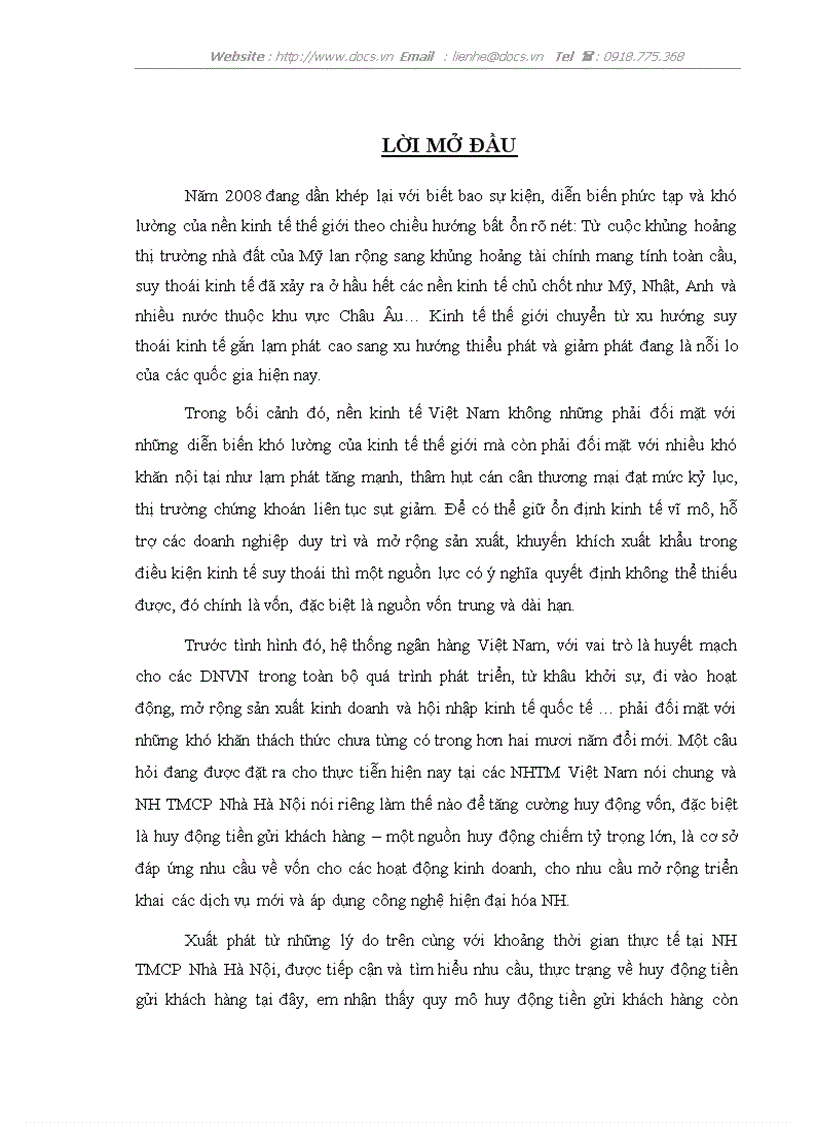 image for page Tăng cường huy động tiền gửi khách hàng của Ngân hàng TMCP Nhà Hà Nội