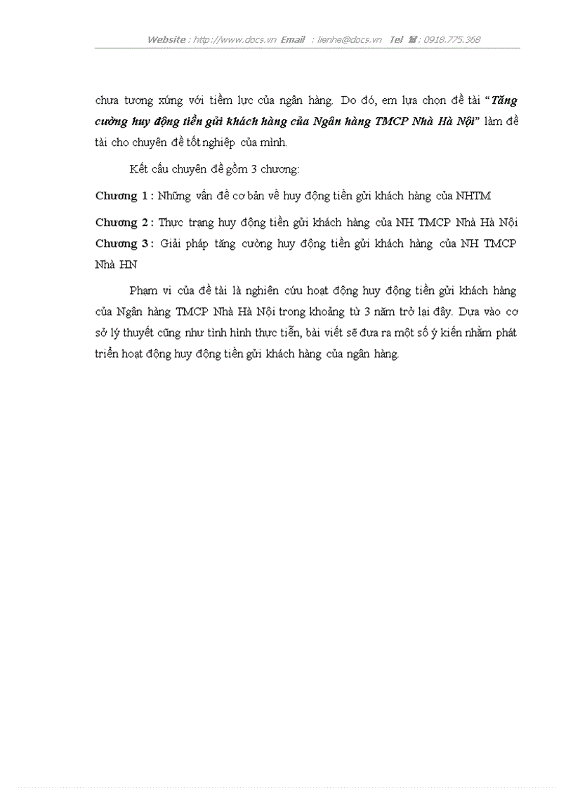 image for page Tăng cường huy động tiền gửi khách hàng của Ngân hàng TMCP Nhà Hà Nội