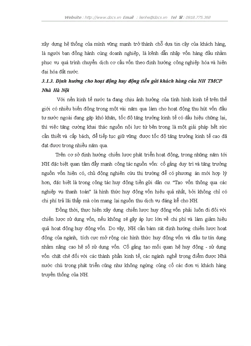 image for page Tăng cường huy động tiền gửi khách hàng của Ngân hàng TMCP Nhà Hà Nội