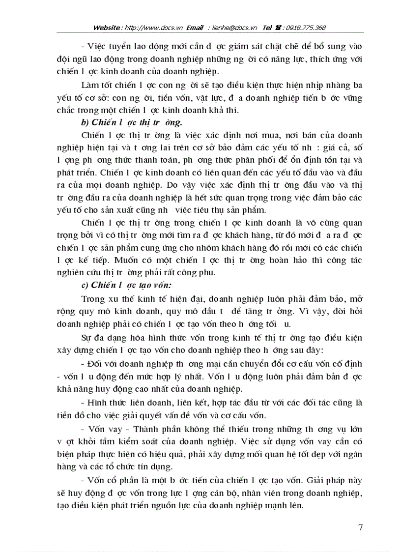 image for page Một số giải pháp chủ yếu góp phần nâng cao hiệu quả của việc xây dựng và thực hiện chiến lược kinh doanh của Công ty 20