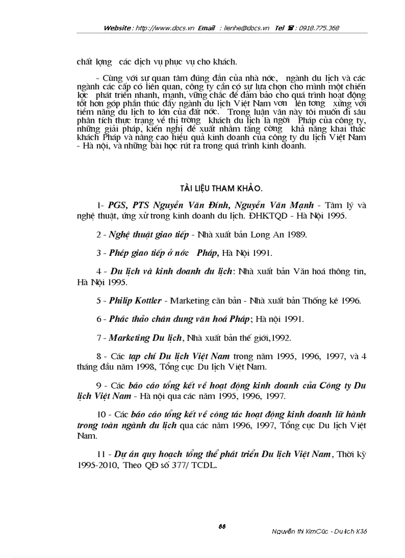 image for page Thị trường khách du lịch là người Pháp của Công ty Du lịch Việt Nam Hà Nội thực trạng và giải pháp