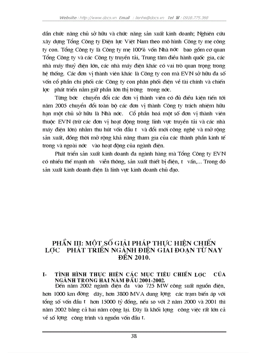 image for page Một số giải pháp thực hiện chiến lược phát triển ngành Điện lực giai đoạn 2001 2010