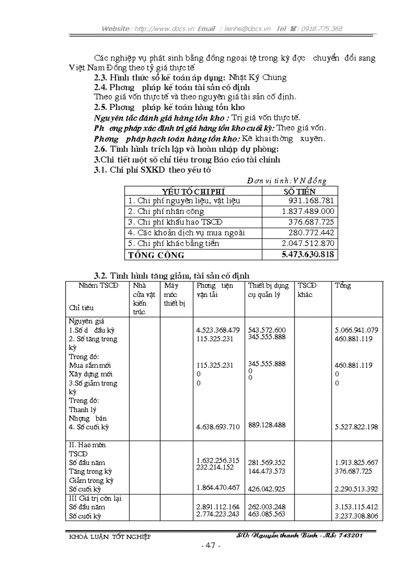 image for page Lập kiểm tra và phân tích các chỉ tiêu tài chính chủ yếu trên Báo cáo tài chính với việc tăng cường quản lý doanh nghiệp tại Công Ty TNHH XNK Nam Kỳ