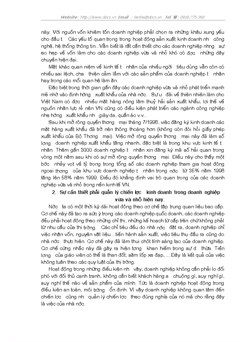 image for page Quản lý chiến lược trong các doanh nghiệp vừa và nhỏ ở Việt Nam hiện nay