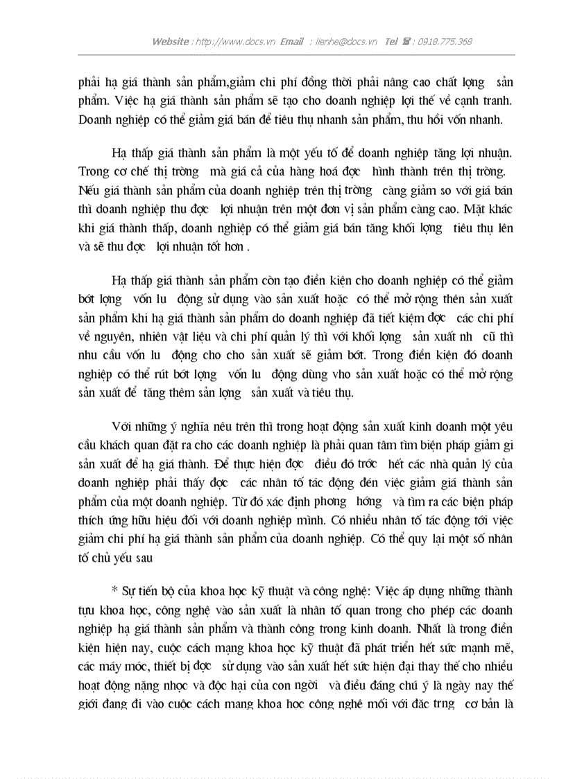 image for page Một số biện pháp nhằm hạ giá thành sản phẩm tại công ty Pin Hà Nội