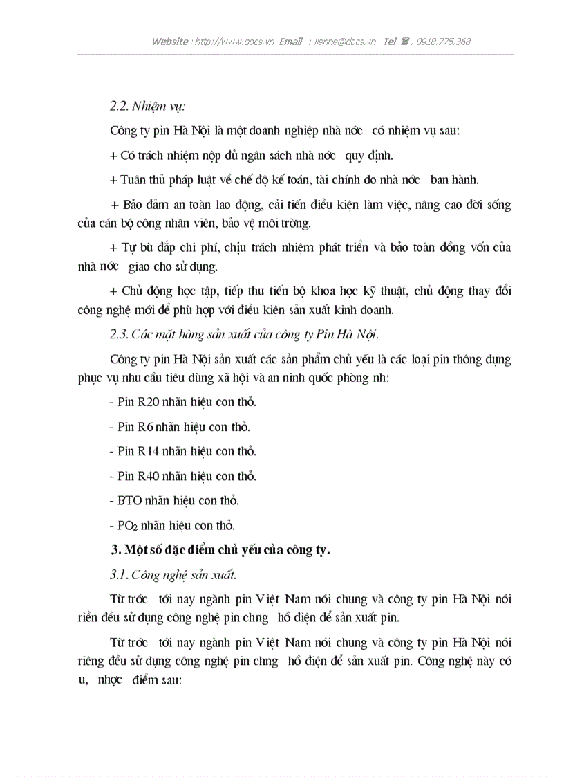 image for page Một số biện pháp nhằm hạ giá thành sản phẩm tại công ty Pin Hà Nội