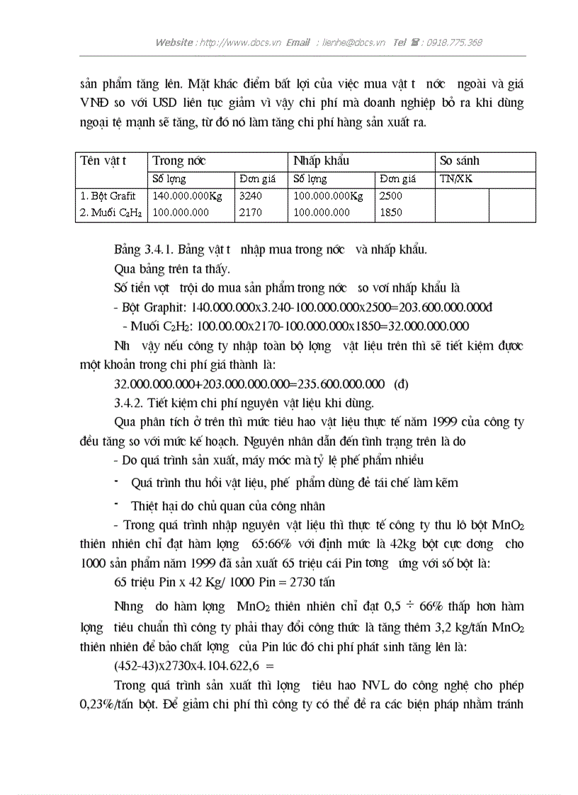 image for page Một số biện pháp nhằm hạ giá thành sản phẩm tại công ty Pin Hà Nội