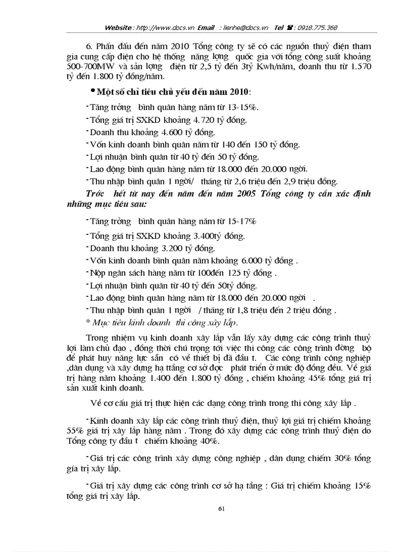 image for page Hoạch định chiến lược kinh doanh ở Tổng Công ty Xây dựng Sông Đà đến năm 2010