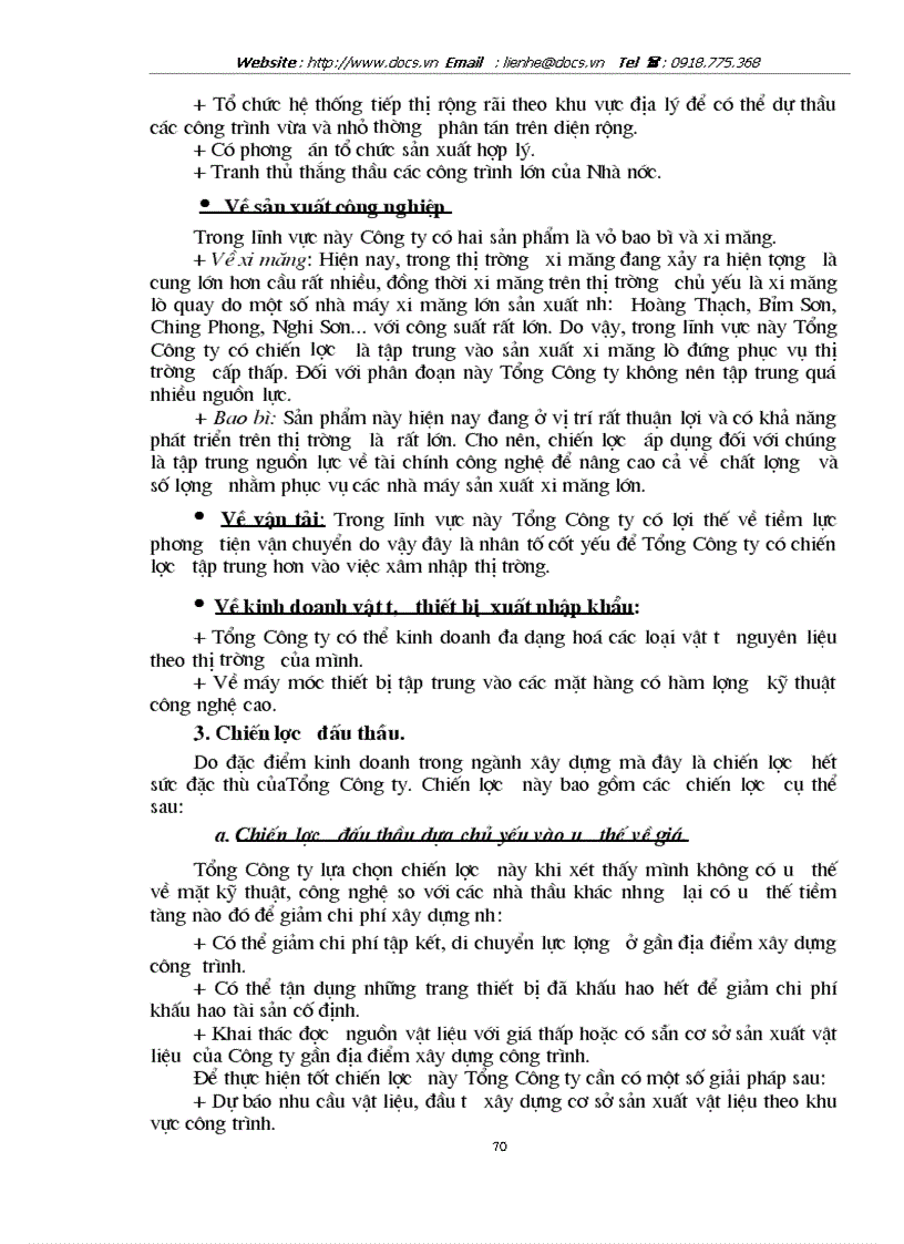 image for page Hoạch định chiến lược kinh doanh ở Tổng Công ty Xây dựng Sông Đà đến năm 2010