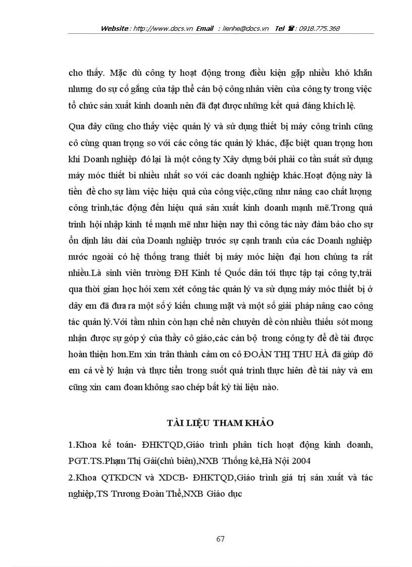 image for page Nâng Cao Hiệu Quả Công Tác Quản Lý Và Sử Dụng Máy Thiết Bị Công trình Của Công Ty Cổ Phần Xây Dựng Số 3 VINACONEX 3