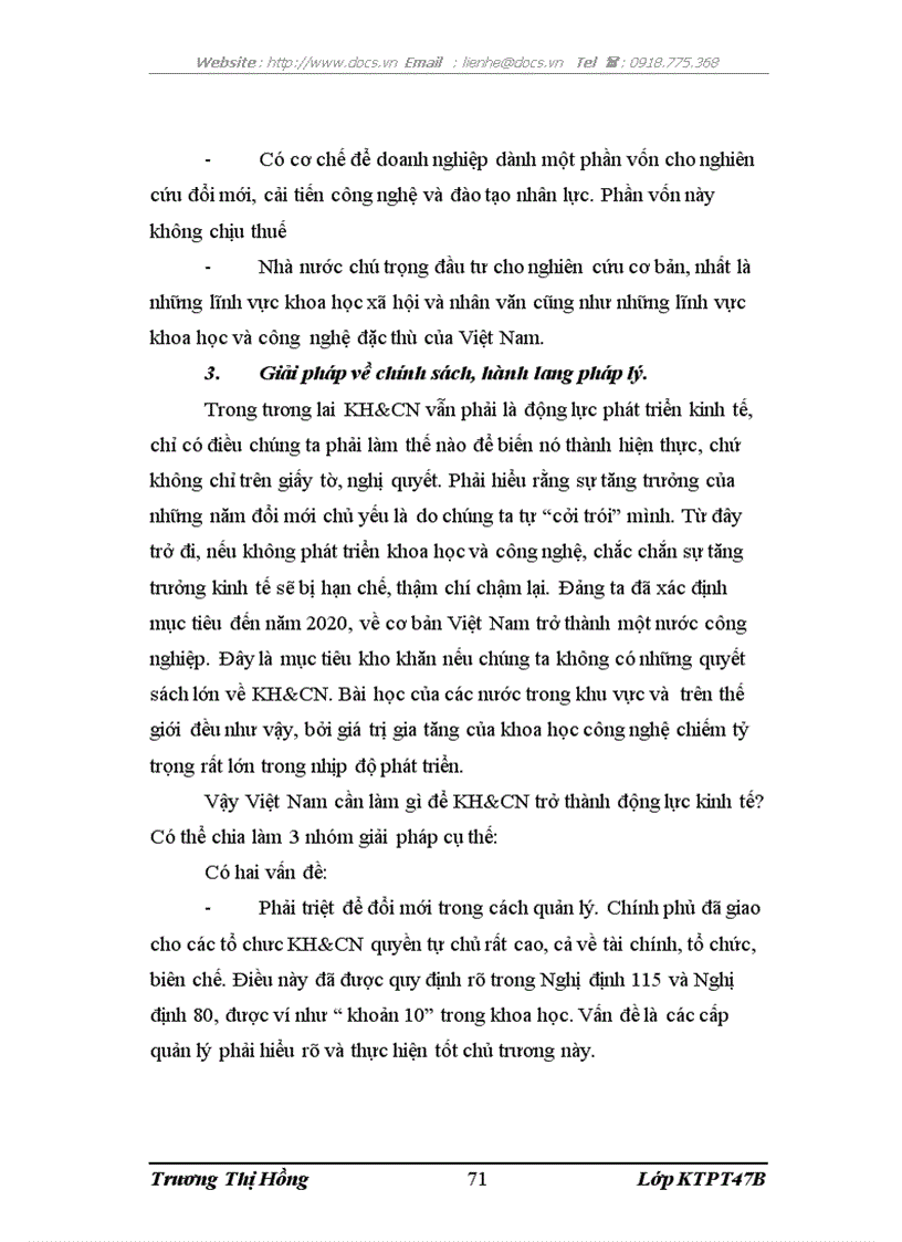 image for page Giải pháp phát triển khoa học công nghệ nhằm duy trì tốc độ tăng trưởng kinh tế Việt Nam trong bối cảnh suy thoái kinh tế toàn cầu