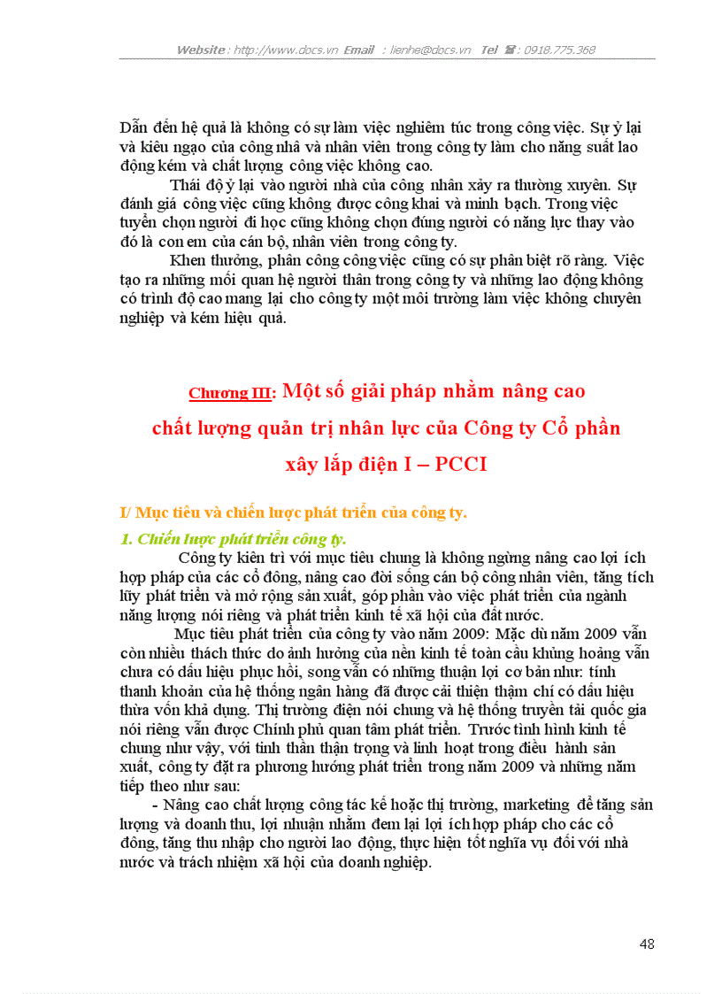 image for page Một số giải pháp nhằm nâng cao hiệu quả quản trị nguồn nhân lực tại công ty Cổ phần xây lắp điện I PCCI