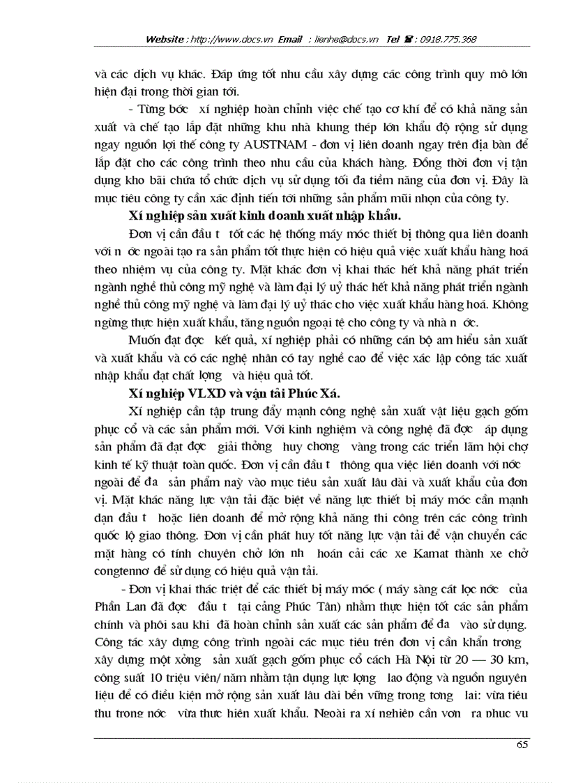 image for page Đầu tư nâng cao hiệu quả sản xuất kinh doanh ở công ty VLXD XNK Hồng Hà