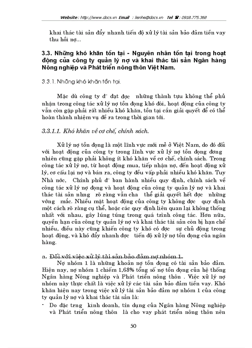 image for page Thực trạng hoạt động của C ty quản lý nợ khai thác tài sản ngânhàng NHNo PTNT AgriBank VN