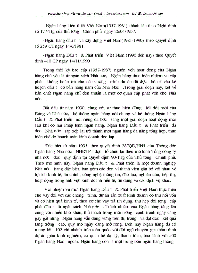 image for page Thẩm định dự án khía cạnh tài chính dự án đầu tư tại SGD ngânhàng NHĐT PT BIDV VN