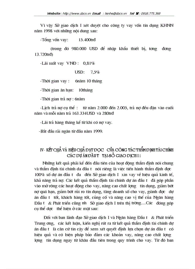 image for page Thẩm định dự án khía cạnh tài chính dự án đầu tư tại SGD ngânhàng NHĐT PT BIDV VN