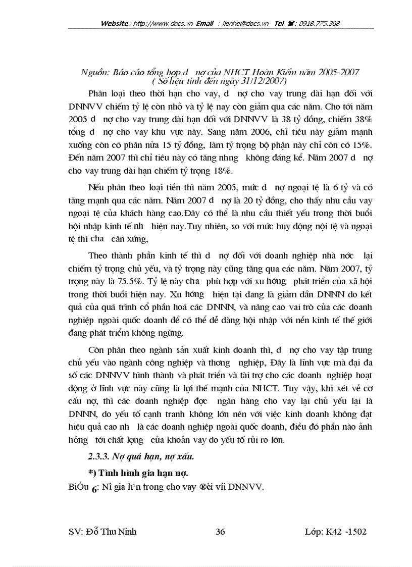image for page Nâng cao hiệu quả hoạt động cho vay đối với doanh nghiệp vừa và nhỏ tại chi nhánh NHCT Hoàn Kiếm Thực trạng và giải pháp
