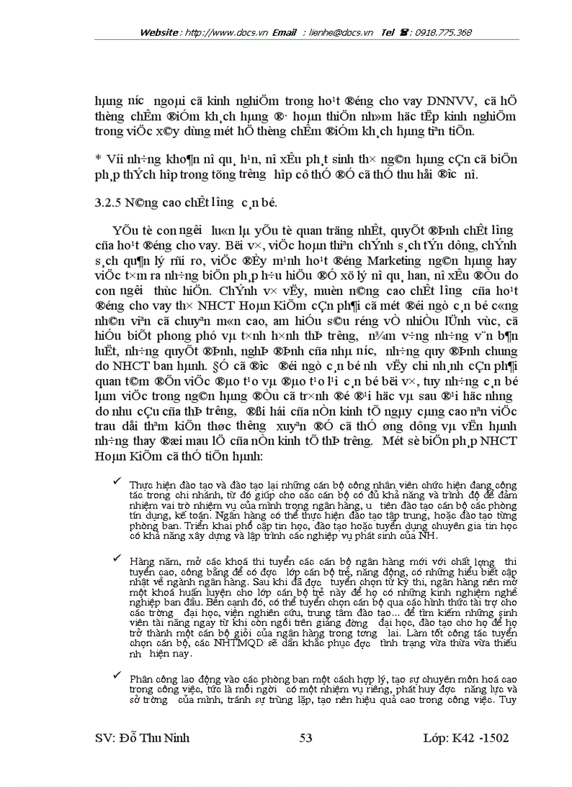 image for page Nâng cao hiệu quả hoạt động cho vay đối với doanh nghiệp vừa và nhỏ tại chi nhánh NHCT Hoàn Kiếm Thực trạng và giải pháp