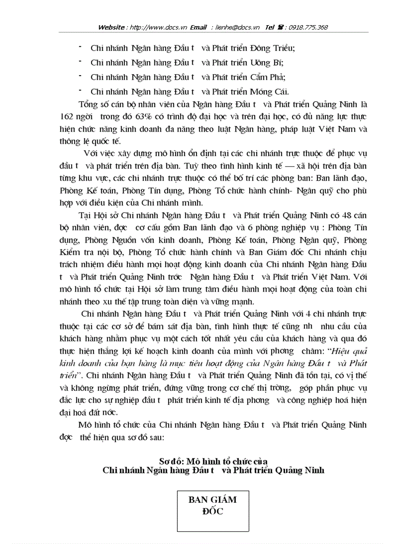 image for page Nâng cao chất lượng thẩm định dự án đầu tư tín dụng trung dài hạn tại Chi nhánh ngânhàng NHĐT PT BIDV Quảng Ninh