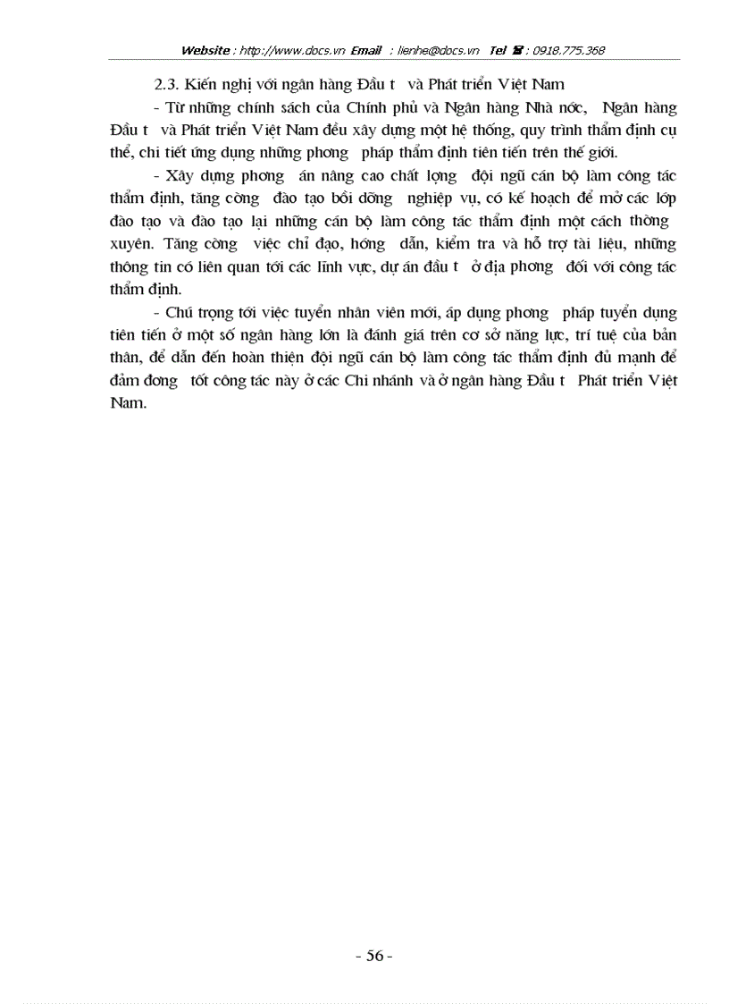 image for page Nâng cao chất lượng thẩm định dự án đầu tư tín dụng trung dài hạn tại Chi nhánh ngânhàng NHĐT PT BIDV Quảng Ninh