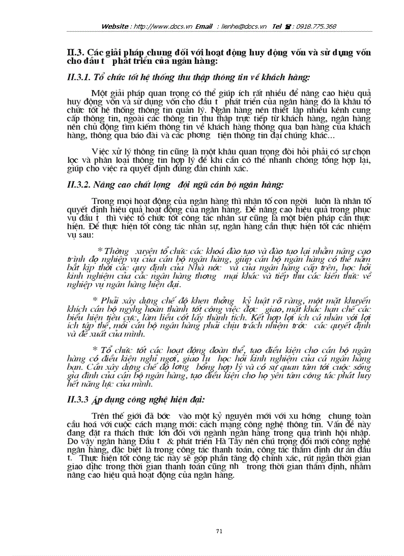 image for page 1số giải pháp nhằm tăng cường khả năng huy động vốn sử dụng vốn cho đầu tư phát triển tại ngânhàng NHĐT PT BIDV Hà Tây