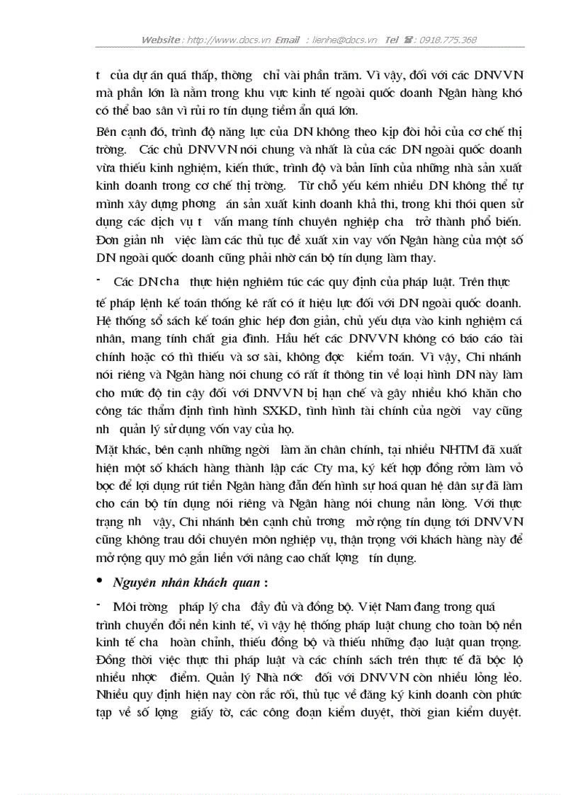 image for page Thực trạng giải pháp nâng cao chất lượng tín dụng đối với DNV N ở chi nhánh ngânhàng NHNo PTNT AgriBank Đông Hà Nội