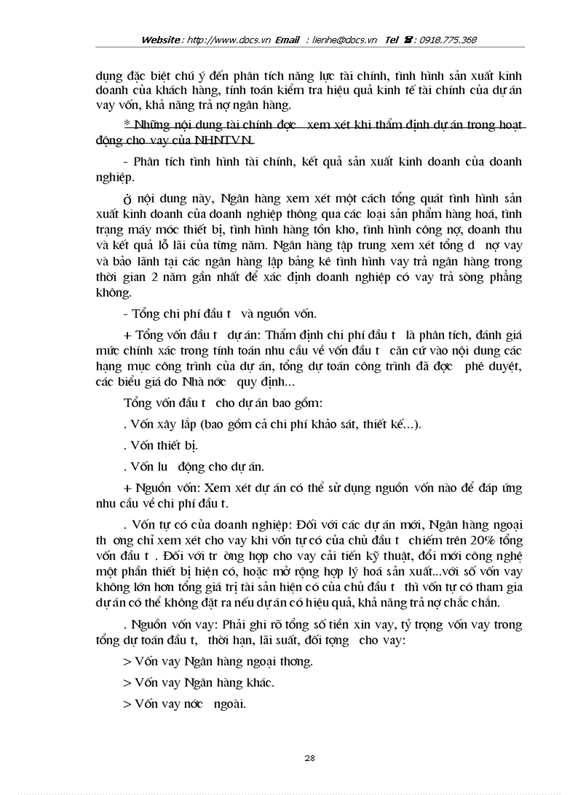 image for page Thực trạng giải pháp nâng cao chất lượng thẩm định tài chính dự án tại ngânhàng NHTMCP Ngoại Thương VietcomBank VN