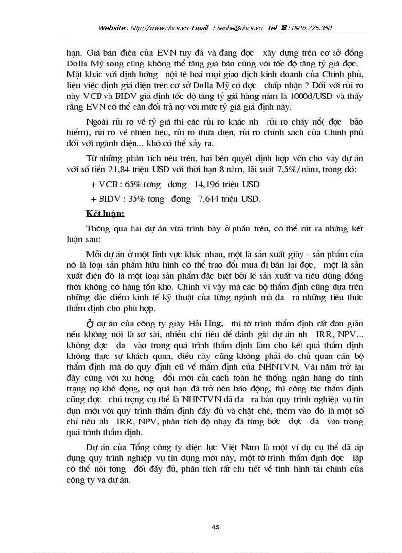 image for page Thực trạng giải pháp nâng cao chất lượng thẩm định tài chính dự án tại ngânhàng NHTMCP Ngoại Thương VietcomBank VN