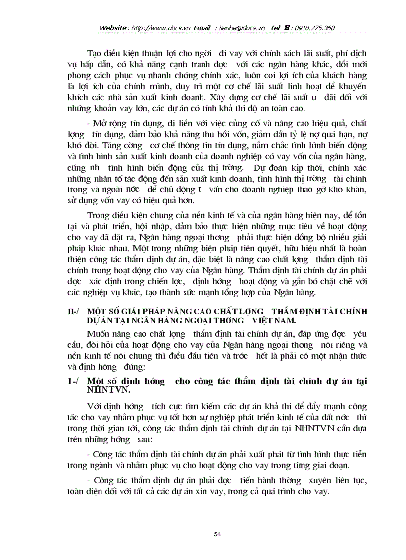 image for page Thực trạng giải pháp nâng cao chất lượng thẩm định tài chính dự án tại ngânhàng NHTMCP Ngoại Thương VietcomBank VN