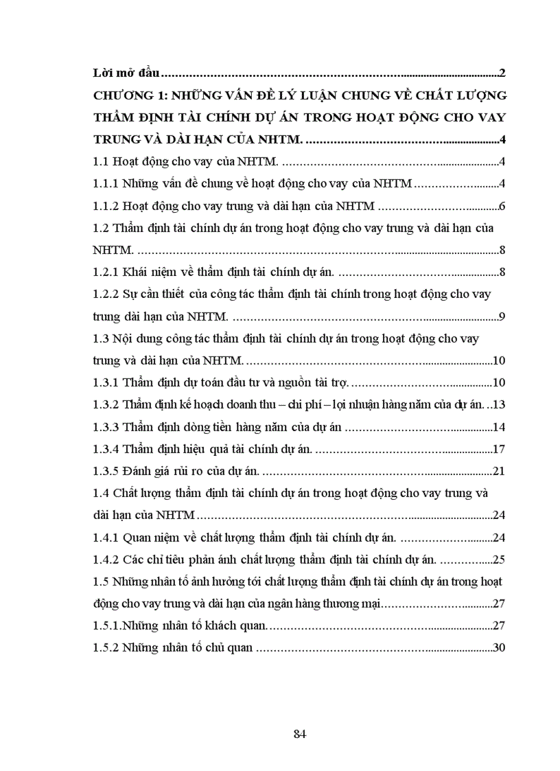 image for page Nâng cao chất lượng thẩm định tài chính dự án trong hoạt động cho vay trung dài hạn tại ngânhàng NHTMCP Hàng Hải MSB chi nhánh Hà Nội